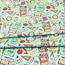 50x140cm Back To School Cotton Printed Fabric Sewing Quilting Fabrics Basic Quality For Patchwork Needlework DIY Handmade Cloth 2024 - buy cheap