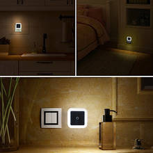 Miniluz nocturna LED con Sensor de Control, lámpara de luz nocturna con enchufe europeo y estadounidense de 110V y 220V para el hogar, sala de estar y dormitorio, 1 unidad 2024 - compra barato