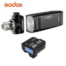 Godox-flash de bolso ad200pro, portátil, sem fio, para câmera canon dslr, flash de cabeça + encosto 2024 - compre barato