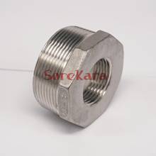 1-1/2 "bsp macho para 1" bsp rosca fêmea 304 aço inoxidável redutor bucha encaixe de tubulação gás combustível