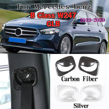 Cubierta de cinturón de seguridad para Mercedes Benz Clase B W247 2019-2020 ABS, accesorios interiores de fibra de carbono y cromo, embellecedor, accesorios para coche 2024 - compra barato