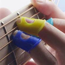 Protetor de dedo para guitarra, acessórios para ukulele e guitarra de silicone com 4 unidades 2024 - compre barato
