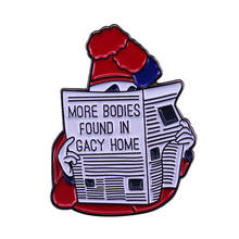 Killer Clown pin more bodies found in gacy home badge 2024 - buy cheap