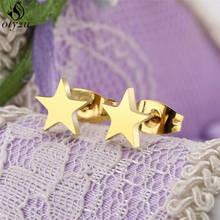 Brincos Earrings 2020 Mini Stainless Steel Star Stud Earrings for Women Kids Minimalist Pentagram Earings Jewelry Gift 2024 - buy cheap