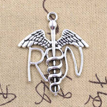 6pcs Charms Caduceus Medical Symbol 43x37mm Antique Silver Color Pendants DIY Crafts Making Findings Handmade Tibetan Jewelry 2024 - buy cheap