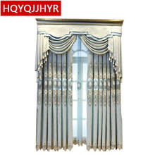 Classic luxury European-style embroidered window curtains for living room grey high quality curtains for bedroom hotel kitchen 2024 - buy cheap