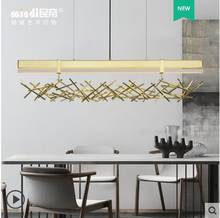 Candelabro de comedor creativo, luces decorativas de acero inoxidable, minimalista, posmoderno, personalizado, privado 2024 - compra barato