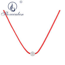 Slovecabin-Collar de plata de ley 925 con circonita, Gargantilla de cuerda roja, regalo de Navidad, Collar corto clásico, joyería femenina 2024 - compra barato
