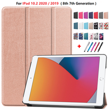 For IPad 10.2 8th Generation Case 2020 Hard PC PU Leather Tri Fold Shell For IPad 10.2 Case 2019 8 7 7th Generation Tablet 10 2 2024 - buy cheap