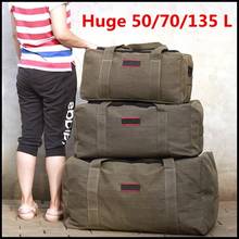 Large Capacity Canvas Travel Luggage Bag Outdoor Travel Duffle Bag 2024 - купить недорого
