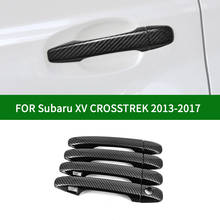For Subaru XV-CROSSTR 2013-2017  Glossy black Carbon fiber pattern  side Door Handle Covers Trims 2014 2015 2016 2024 - buy cheap