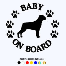 CK20866# Various Sizes Die-Cut Vinyl Decal Baby Rottweiler on Board Car Sticker Waterproof Auto Decors on Bumper Window Laptop 2024 - buy cheap