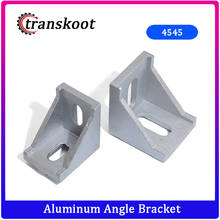 Suporte de ângulo de alumínio com orifício longo, 6 ou 10 peças, para perfil de alumínio, extrusão, série 4545 2024 - compre barato