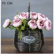 YO CHO 6 Heads Red Artificial Silk Peony Flowers Artificial Peony White Pink Wedding Bouquets Home Decoration Fake Peony Flowers 2024 - buy cheap