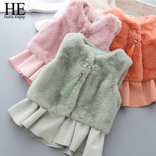 HE Hello Enjoy Autumn Winter Warm Kids Vests For Girl Outerwear Sleeveless Jackets Baby girl Coats Fashionable Vest Skirt Coat 2024 - buy cheap