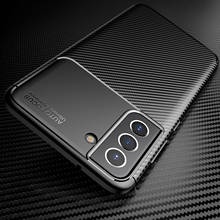 Luxury Carbon Fiber Shockproof Case For Samsung Galaxy S21 FE 5G Soft TPU Silicone Bumper Protective Back Cover Coque Fundas 2024 - buy cheap