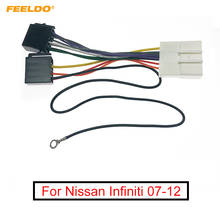 Feeldo adaptador de cablagem iso para carro, adaptador de chicote de fiação estéreo para nissan infiniti 07-12 instala no mercado de pós-venda, plugue de fio estéreo cd/dvd 2024 - compre barato