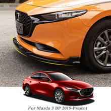 3 шт., автомобильный Стайлинг, передний бампер для губ, автомобильная Передняя лопата, накладка, модифицированная для Mazda 3 BP 2019-настоящее время, внешние аксессуары 2024 - купить недорого