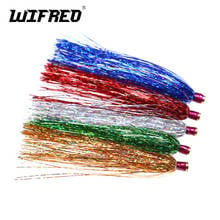 Wifreo 6PCS/lot 3.35" Teaser Lures Tube Slider Teaser Fly Tinsel Skirt Teaser Saltwater Fishing Lures Flies 2024 - buy cheap