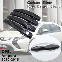 Gloss Black Carbon Fiber Door Handle Cover Catch Trim Accessories for Chevrolet VOLT Opel Ampera 2010 2011 2012 2013 2014 2015 2024 - buy cheap