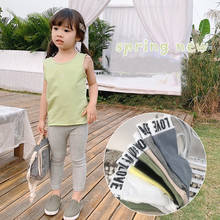 Children Leggings For Girls Rib Pants With Letters Soft Elasticity Trousers Spring Girls Leggings DT083 2024 - buy cheap