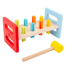 Children's Color Wooden Piling Table Toy Tabletop Game Exercise Baby Fun Knocking Stick Table Tool Puzzle Early Education Gift 2024 - buy cheap