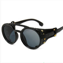 Kapelus óculos de sol redondos masculinos, pele de cobra, óculos modificados, rebite dourado, fashion e novo, muda de cor 2024 - compre barato