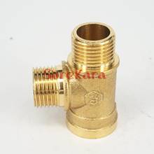 2pcs 1/4" BSP Female x 1/4" BSP Male x 1/4" BSP male Thread Tee 3 Way Brass Pipe fitting Connector for water fuel gas 2024 - buy cheap