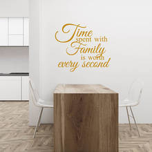 Time Spent With Family Wall Quote Decal Family Love Quotes Stickers Wall Lettering Decals Wall Decor for Living-room, Bedroom 2024 - buy cheap