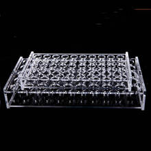 Suporte de garrafa reagente de laboratório 50 furos, rack de garrafa analítica perspex cromatográfico para 2/3/5ml/10ml/20ml-60ml 2024 - compre barato