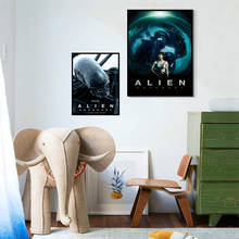 Póster clásico moderno en HD, Impresión de película de terror de Alien Retro, lienzo artístico, imagen de pared, decoración del hogar para sala de estar 2024 - compra barato