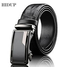 HIDUP Men's Unique Design Formal Style Automatic Ratchet Belt for Men Top Quality Striped Line Cow Cowhide Leather Belts NWJ657 2024 - buy cheap