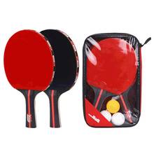2021 2Pcs Carbon Table Tennis Racket Set Super Powerful Ping Pong Bat For Adult Club Training Wood + Reverse Glue 2024 - buy cheap