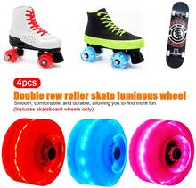 4pcs LED 58MM Skateboard Brush Street Wheels PU Double Rocker Wheels Roller skate shoes Wheels 2024 - buy cheap