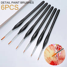 6pcs Professional Extra Fine Detail Paint Brushes Nylon Hair Art Painting Brushes For Watercolor Oil Miniatures Model Coloring 2024 - buy cheap