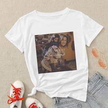 Camiseta de gran tamaño para mujer, ropa de Instagram con imagen cálida, Tops de manga corta, moda europea 2024 - compra barato