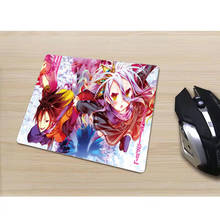 No Game No Life Anime Mouse Pads Small Size Big Promotion 22x18cm Locked Edge Rubber Desk Mat Non-slip Notebook PC Mice Mat S 2024 - buy cheap