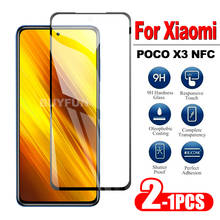 Vidro temperado para celulares xiaomi poco x3 nfc, filme anti-arranhão para xiaomi pocophone x3 pocox3 nfc, poco x3, 1 a 2 peças 2024 - compre barato