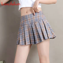 Sexy Pleated High Waist Mini Skirt Women Micro Plaid Miniskirt Ladies Korean School Kawaii Summer 2021 Skort Y2k Egirl Hot Skirt 2024 - buy cheap