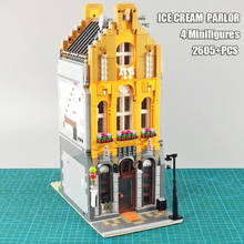 DHL 10003 2605pcs Advanced Model Street View Series Ice Cream Parlor Building Blocks Bricks Kids toys Christmas Gift 2024 - buy cheap