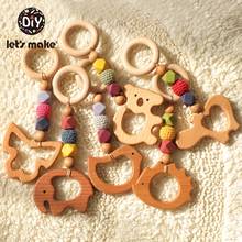 Let'S Make 1pc Silicone Hexagon Teething Beads Tiny Rodent Crochet Beads Diy Handmade Play Gym Toys For Baby Wooden Teether 2024 - buy cheap