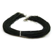 10Pcs/LOT Adjustable Black Rubber Necklace Rope Cord String 2mm For DIY Jewelry Making with Connectorn 66cm Long 2024 - buy cheap