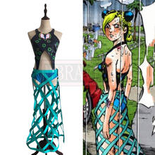 Jojo's bizarre adventure jolyne cujoh, fantasia cosplay jolyne kujo cos, traje de festa de halloween, roupa personalizada em qualquer tamanho 2024 - compre barato