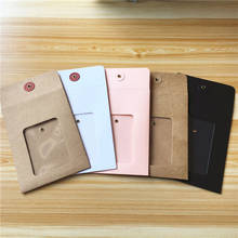 12pcs/Lot Handmade Kraft Paper Square Envelope Bags With Transparent PVC Window For File Letter Container Paper Bag With Strings 2024 - buy cheap