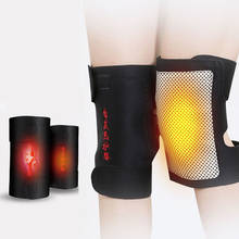 Rodillera ajustable de turmalina, terapia magnética autocalentable, cinturón protector de rodilla, masajeador de rodilla para artritis, 2 uds. 2024 - compra barato