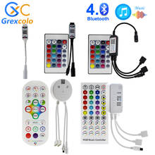 Tira de luces LED con Bluetooth, controlador RGB RGBW de 12V, controlador de música con Bluetooth, aplicación de Android IOS, Control remoto IR para tira de luces LED RGB 2024 - compra barato