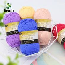 Jiwuo-Hilo de ganchillo de algodón de 8 hebras, 100g, hilo para tejer a mano, para manualidades, manta de muñeca, línea media gruesa, suéter, sombrero, bufanda 2024 - compra barato