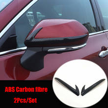 For Toyota Prius 2016 2017 2018 2019 2020 ABS Carbon Rearview mirror decoration strip Cover Trim Sticker car styling accessories 2024 - buy cheap