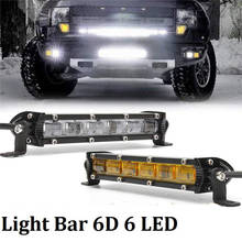 6D LED bar mini 18W Off road light bar 4X4 Barra led 12V ledbar work lights lamp for offroad UAZ Tractor Truck 4wd SUV ATV Boat 2024 - buy cheap