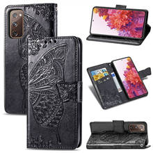 Funda bonita de mariposa para Samsung Galaxy S20 FE (SM-G781), carcasa de 6,5 pulgadas con tapa, billetera de cuero, Libro Negro, Galaxy ys20fe S20FE S20-Lite 2024 - compra barato